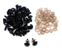 Safety Eyes - 400 narices de seguridad para animales de ganchillo de 6 mm a 18 mm, nariz negra, triángulo amigurumi para muñecas, juguetes, accesorios para manualidades, decoraciones de Halloween (9 x