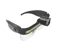 Safety Glasses With Lights - LED Headlamp Eyewear, Anti Fog Protective Goggles, Wide Beam Light Vision, Hands Free Lighting Gear, Work Illumination Glasses, Outdoor Activity Equipment, Clear Safety