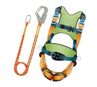 Safety Harness, 5 Point Roofing Harness, Rock Climbing Gear with Shock Absorbing Lanyard, Adjustable Fall Protection Equipment, for Mountaineering, Rescuing, Work, Construction Site