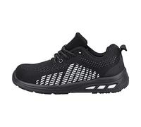 SAFETY JOGGER Calzado de seguridad S1 con puntera de acero - Cómodo zapato de trabajo para hombre y mujer -BALTO - Calzado de seguridad antideslizante y ligero, ideal para logística e industria, Negro