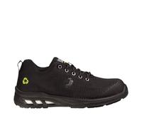 SAFETY JOGGER ECOFITZ S1P - Zapatillas de Trabajo con Puntera de Acero para Hombres y Mujeres, Entresuela de Acero, Transpirables y de Material Reciclado, Antideslizantes, Negro, 38 EU
