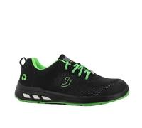 Safety Jogger - Zapatos de seguridad industriales Ecofitz S1p Low, negro y verde, 36 EU