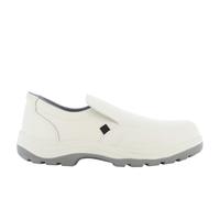 SAFETY JOGGER Zueco Steel Toe Safety S2 - X0500 - Zapato de Trabajo Profesional para Hombre o Mujer en Piel, sin Cordones, Ideal para la Cocina o la Industria alimentaria, Blanco, 39 EU