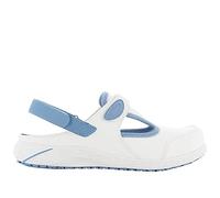 SAFETY JOGGER Zuecos de Seguridad para Mujer 38 EU - Carly - Zapato de Trabajo Cómodo y Ligero, Ideal para Enfermeras, Cocina o Interior, Antideslizante y Amortiguador, Oxypas, Azul