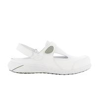 SAFETY JOGGER Zuecos de Seguridad para Mujer 38 EU - Carly - Zapato de Trabajo Cómodo y Ligero, Ideal para Enfermeras, Cocina o Interior, Antideslizante y Amortiguador, Oxypas, Blanco