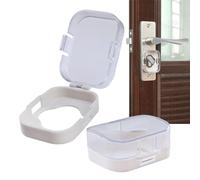 Safety Locks Door Knob - 2,36 pulgadas ABS Proof Door Knob Cover, Black White Reusable Guard For Kids Apartments Cupboard Refrigerator Toilet Drawer Gabinete Keyhole Handle