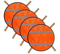 Safety Panel, Reflective Gear, High Visibility Cover, Lightweight Mesh Design, Enhanced Reflective Strips, Outdoor Sports Use, 16.14x9.84 Inches, Orange Color, 4 Pieces
