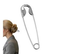 Safety Pin Clip - Large Pins for Women Girls | Giant Metal Safety Pin Accessory | Strong Hold Stylish Clip for Buns Updos Music Festivals Concerts College Office Vacation Shopping Dance Travel