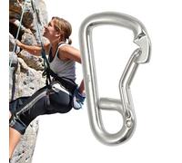 Safety Spring Hook - 8cm Stainless Steel Carabiner, Durable Clip | Outdoor Boating Camping Ship Gear Attachment Fastening Rope Keychain Secure Hardware