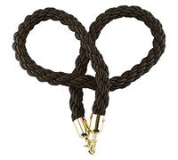 Safety VIP New Queue Divider Stanchion Rope,Crowd Control Barrier Ropes with Silver Hooks, for Restaurants/Hotels/Cinemas(Black,3m/9.8ft/118inch)