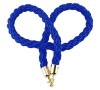 Safety VIP New Queue Divider Stanchion Rope,Crowd Control Barrier Ropes with Silver Hooks, for Restaurants/Hotels/Cinemas(Blue,2.7m/8.9ft/106inch)