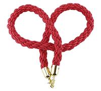 Safety VIP New Queue Divider Stanchion Rope,Crowd Control Barrier Ropes with Silver Hooks, for Restaurants/Hotels/Cinemas(Red,1.5m/5ft/59inch)