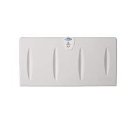 SafetyCraft Wall-Mounted Baby Changing Station, Horizontal Changing Table with Safety Straps for Commercial Restrooms, ADA and ANSI Compliant, Light Gray