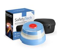SafetyTech - Luz Emergencia Coche Homologado DGT, con SIM Telefónica y Datos Gratis hasta 2038, Baliza V16 Homologada DGT con Geolocalizador 3.0 + Funda Accesorios Coche, V16 con Geolocalización