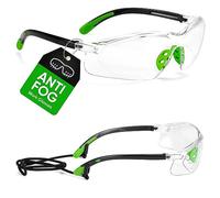 SAFEYEAR Gafas Protectoras Hombres Antiniebla - Gafas de Seguridad con Lentes Antiarañazos SG003 Color Negro y Verde