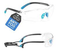 SAFEYEAR Mujer Gafas de Seguridad antirrayas, EN166, Certificación SG003, Antivaho, Protección UV, para Mujeres, Antivaho, Z87 (Azul)