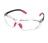 SAFEYEAR Mujer Gafas de Seguridad antirrayas, EN166, Certificación SG003, Antivaho, Protección UV, para Mujeres, Antivaho, Z87, (Normal, Rosa)