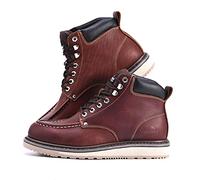 SAFEYEAR Safetoe Zapatos de Seguridad para Hombres y Mujeres, M-8076 Botas de Seguridad de tipo Cuero Impermeable, Dedo del pie Moc Ligeros Calzado Para Plantilla mas Comodas,EU 42