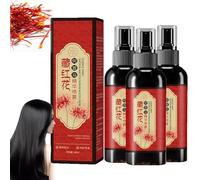 Saffron Hair Blackening Spray, azafrán Hair Spray with Natural Herbal Essence, Anti-Encrespamiento y Formulación, Restores Shine & Darkens Grey Hair (100 ml) (3)