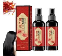 Saffron Hair Blackening Spray, azafrán Hair Spray with Natural Herbal Essence, Anti-Encrespamiento y Formulación, Restores Shine & Darkens Grey Hair (100 ml) (2)
