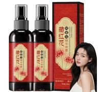 Saffron Hair Blackening Spray, Azafron Hair Spray with Polygonum Multiflorum Essence, Herbal Formula Turns Gray Hair to Black, Nourishes Roots, Smooth & Shiny Hair (2)