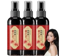 Saffron Hair Blackening Spray, Azafron Hair Spray with Polygonum Multiflorum Essence, Herbal Formula Turns Gray Hair to Black, Nourishes Roots, Smooth & Shiny Hair (3)