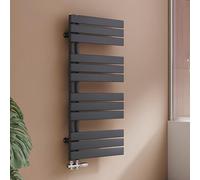 S'AFIELINA Radiador de diseño para baño, radiador toallero Agua calefaccion Antracita, Conexión Central,1041x500mm, radiador para baño, secador de Toallas, 555 vatios（Válvula no incluida）