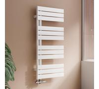 S'AFIELINA Radiador de diseño para baño, radiador toallero Agua calefaccion Blanco, Conexión Central, 1041x500mm, radiador para baño, secador de Toallas, 529 vatios（Válvula no incluida）