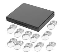 SAFIGLE 1 Caja De Juego caja de sombra de ojos recipiente aluminio polvo pallet paleta sostenedor de la sombra de ojos contenedor de sombra de ojos vacio el plastico Black