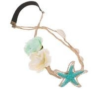 SAFIGLE 1 Diadema De Perlas Para Playa Spa Estrella De Mar Diadema De Estrella De Sirena De a De Mar Accesorios Para El Cabello De Concha Marina