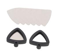 SAFIGLE 1 Juego Clips de selección de silicona Soporte púa guitarra silicona Colgante púas guitarra acero positivo y negativo Componente llavero Accesorios elegir clip gel de sílice