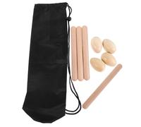 SAFIGLE 1 juego de instrumentos musicales Claves: sonajas de madera e instrumento de percusión Claves, juego combinado de baquetas y sonajas.