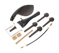 SAFIGLE 1 Juego Ébano Violín Accesorios De Plata Cordal De Violín Accesorios De Madera Para Violín Clavija De Afinación De Madera De Violín Descansa Barbilla Aleación De Aluminio