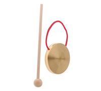 SAFIGLE 1 Juego gong percusión tradicional protector de micrófono Campana mini instrumentos juguete instrumento musical instrumento chino Rosa Instrumento de cobre ambientador niño Madera