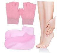 SAFIGLE 1 Juego Guantes Hidratantes Guantes De Spa Para Manos Secas Durante La Noche Dedo De Punto Neopreno Guantes Para Manos Secas Calcetines De Gel Hidratante Calcetines De Spa Acetato