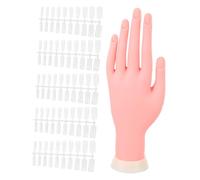 SAFIGLE 1 Juego Modelo de Mano de Práctica Flexible de Silicona para Manicura Uñas Herramienta de de Uñas para Entrenamiento y Exhibición Mano Falsa Reutilizable para Técnicas de Manicura