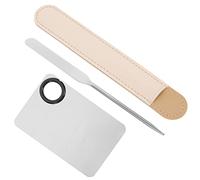 SAFIGLE 1 Juego Paleta Maquillaje Inoxidable con Espátula para Fundación y de Uñas Kit Práctico y