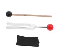 SAFIGLE 1 Juego Sintonizador De Diapasón Palos De Percusión Martillo Horquilla Giratoria De Aleación De Aluminio Diapasón De Cristal Instrumento Martillo Mazo Musical Paño De Limpieza Yoga