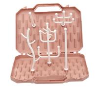 SAFIGLE 1 Juego Tendedero Para Biberones Tendedero Portátil Para Botellas Secador De Tazas Soporte Para Botella De Leche Tendedero Ahorra Espacio Caja De Secado Recién Nacido Páginas