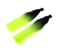 SAFIGLE 1 Par rastas de casco de casco cabello Motor peluca trenzada de de caballo coletas dobles de caballo de peluca para de fibra Negro