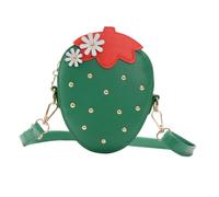 SAFIGLE 1 Pieza Bolso Bandolera Fresa Hombro Bolsa de Mujer Bolsa de Fresas Bolso de Frutas Monedero Bolso de los Bolsa de Monedas de Fresa Bolso de Billetera Sencilla PU Green