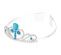 SAFIGLE 1 Pieza Diadema De Para Niña Cabello Cumpleaños Chicas Fiesta De Cumpleaños Tiara Diademas De Moda De Fiesta Peine De Tiara Aleación Azul