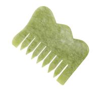 SAFIGLE 1 Pieza Peine de Masaje de Jade Natural y Cuerpo Peine Antiestático Relajación Facial y Masaje Circulación y Tensión Muscular Cuello Espalda Manos y Pies
