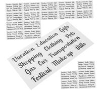 SAFIGLE 10 juegos Pegatinas de Presupuesto Portátiles Etiquetas Adhesivas Multifuncionales para Uso Diario Organización de Finanzas Familiares