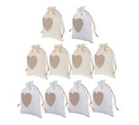 SAFIGLE 10 Piezas Bolsa de envasado de de dulces bolsas bolsa de algodón para bolso de lazo de yute storage bags canvas bag tote Bolsa de bolsa de dulces lino