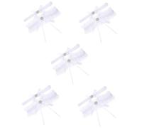 SAFIGLE 10 Piezas Liga Nupcial Liga Blanca Mujer Traje Fiesta Accesorio Traje Novia Mujer Decoración Blanca Liga Flores Nupcial Cordón Ropa Las Mujeres Boda
