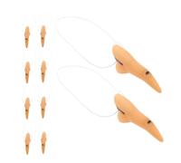 SAFIGLE 10 Piezas Narices de Bruja Falsas Realistas Accesorio de Disfraz Reutilizable para Fiesta de Halloween Carnaval y Mascarada Nariz Prostética de Vinilo Cómoda y Detallada