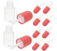 SAFIGLE 10 piezas Tubos Brillo Labios Recargables Envases Vacíos Bálsamo Labial Sub Botellas DIY Cosmética Portátil para Mujeres Niñas