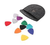 SAFIGLE 10 Púas de Fieltro con Forma de Corazón para Ukelele Guitarra Juego de 10 Piezas Suaves de Lana con Bolsa de Almacenamiento Portátil Accesorios para Músicos de Cuerdas