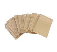 SAFIGLE 100 Bolsas de Papel Kraft Cosidas para Almacenamiento Seguro de Maíz y Verduras en Cocina o Lugar de Trabajo, Color Beige y Tamaño 8x12cm